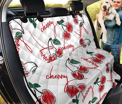 Hand Drawn Cherry Pattern Dog Car Seat Covers