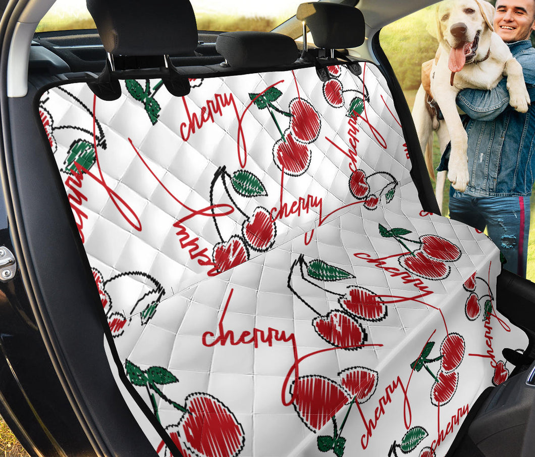 Hand Drawn Cherry Pattern Dog Car Seat Covers