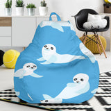 Cute Sea Lion Seal Pattern Background Bean Bag Cover