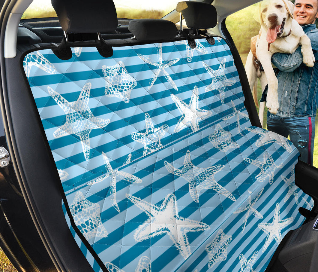 Starfish Blue Blackground Dog Car Seat Covers