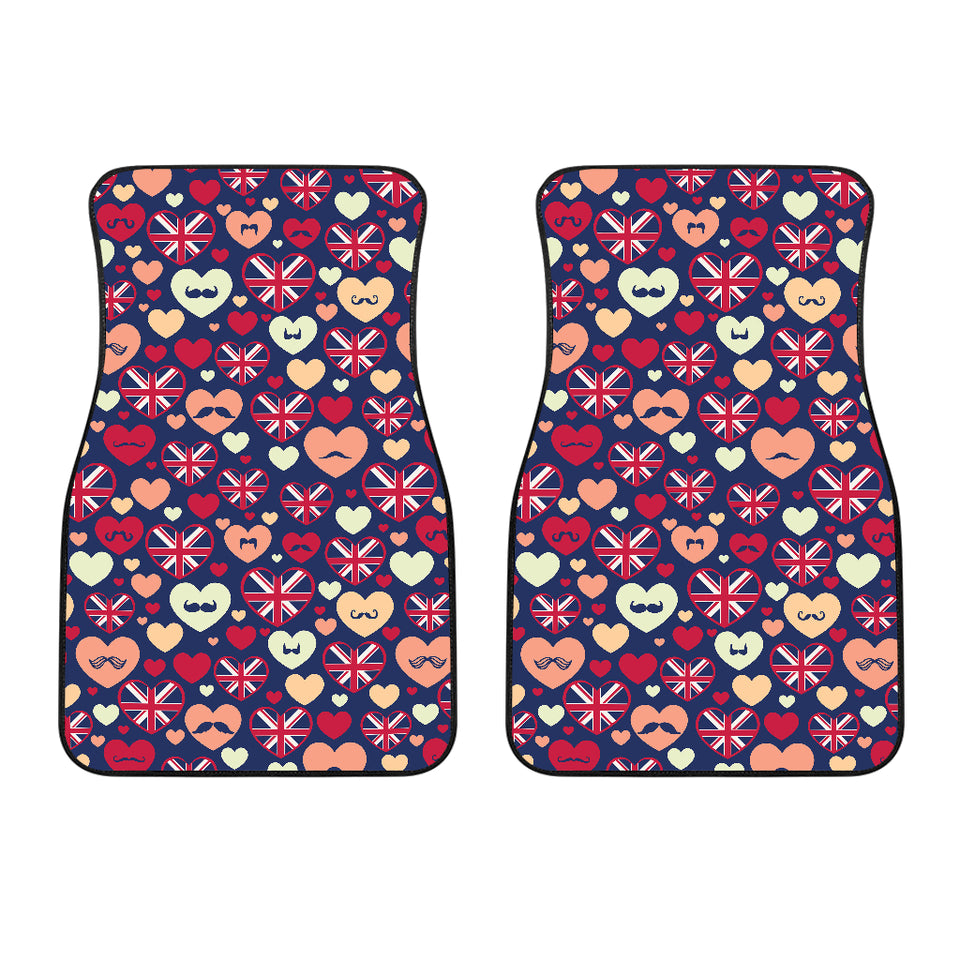 British Pattern Print Design 02 Front Car Mats