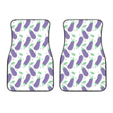 Eggplant Pattern Print Design 05 Front Car Mats