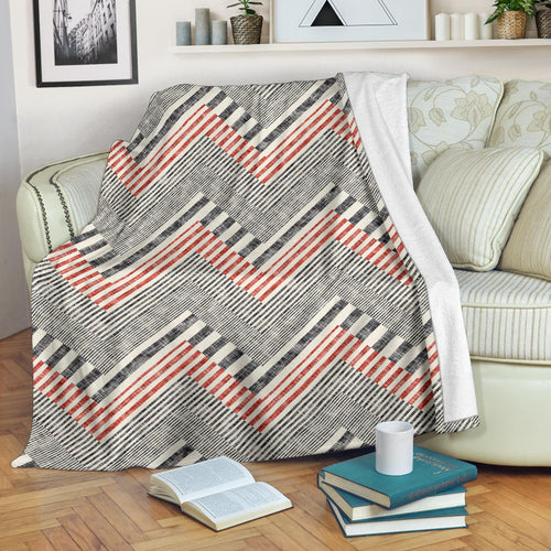 Zigzag Chevron Striped Pattern Premium Blanket