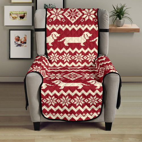 Dachshund Nordic pattern Chair Cover Protector