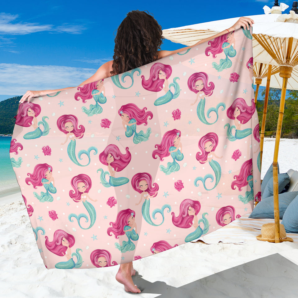 Cute Little Mermaid Pattern Sarong
