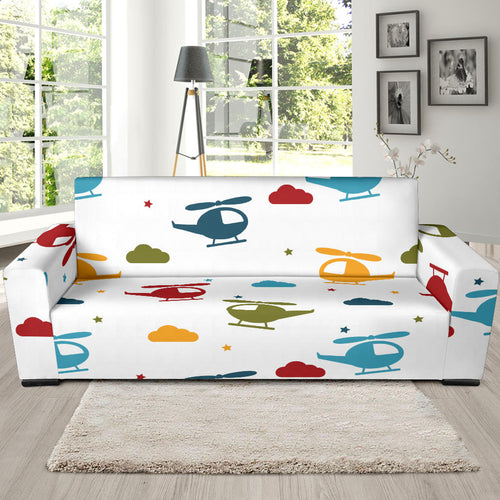 Colorful Helicopter Pattern Sofa Slipcover