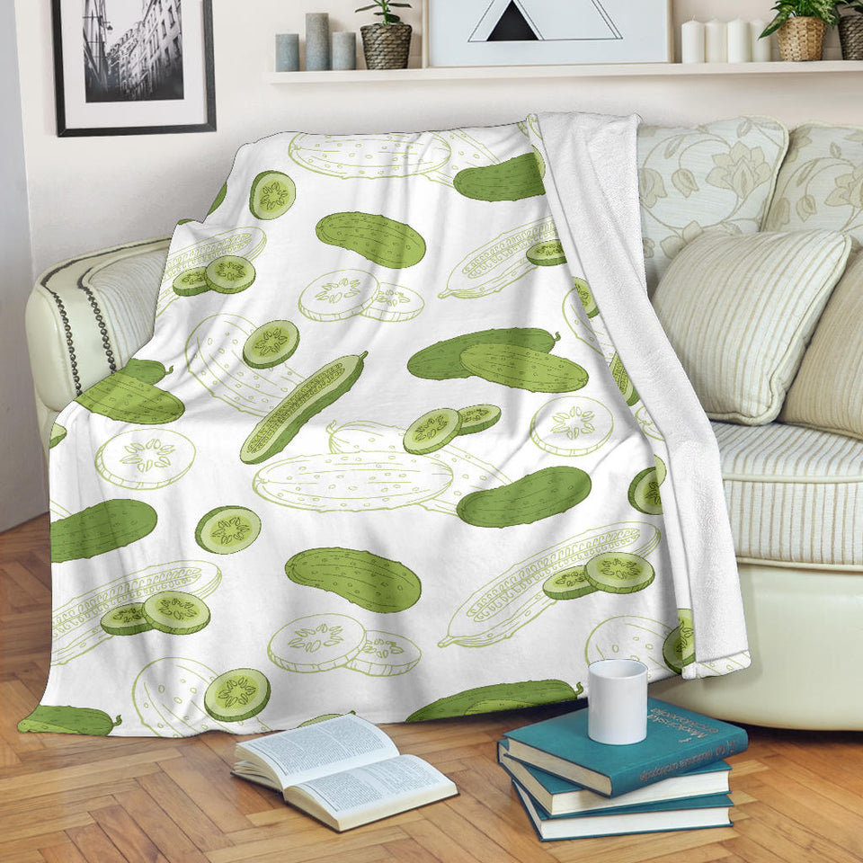 Cucumber Sketch Pattern Premium Blanket