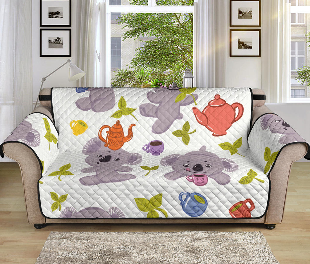 Cute koalas teapots tea Sofa Cover Protector