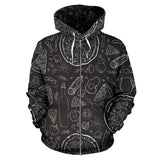 Pizza Pattern  Zip Up Hoodie