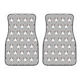 Bull Terrier Pattern Print Design 05 Front Car Mats