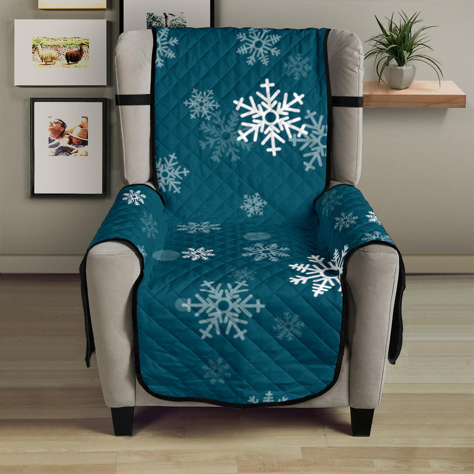 Snowflake pattern dark background Chair Cover Protector