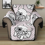 Cute french bulldog pattern Recliner Cover Protector
