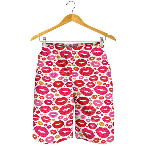 Lips Pattern Print Design 01 Men Shorts