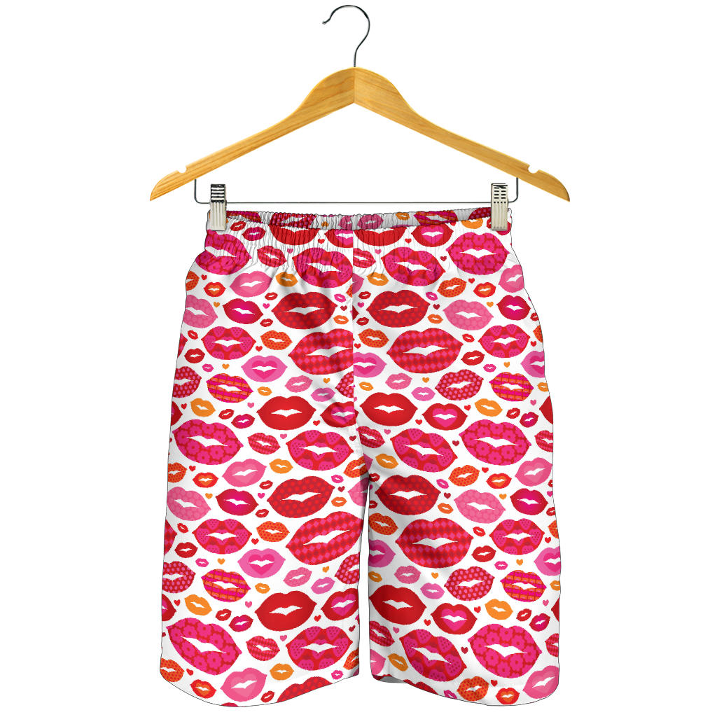 Lips Pattern Print Design 01 Men Shorts