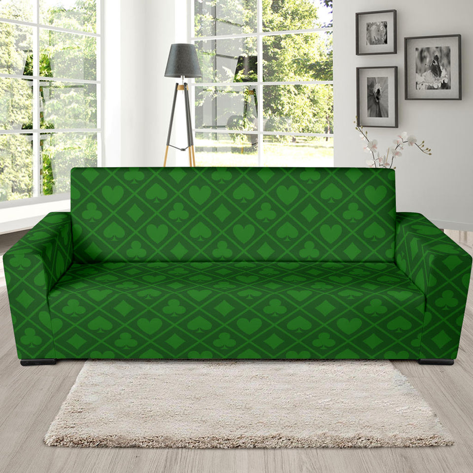 Casino Cards Suits Pattern Print Design 04 Sofa Slipcover
