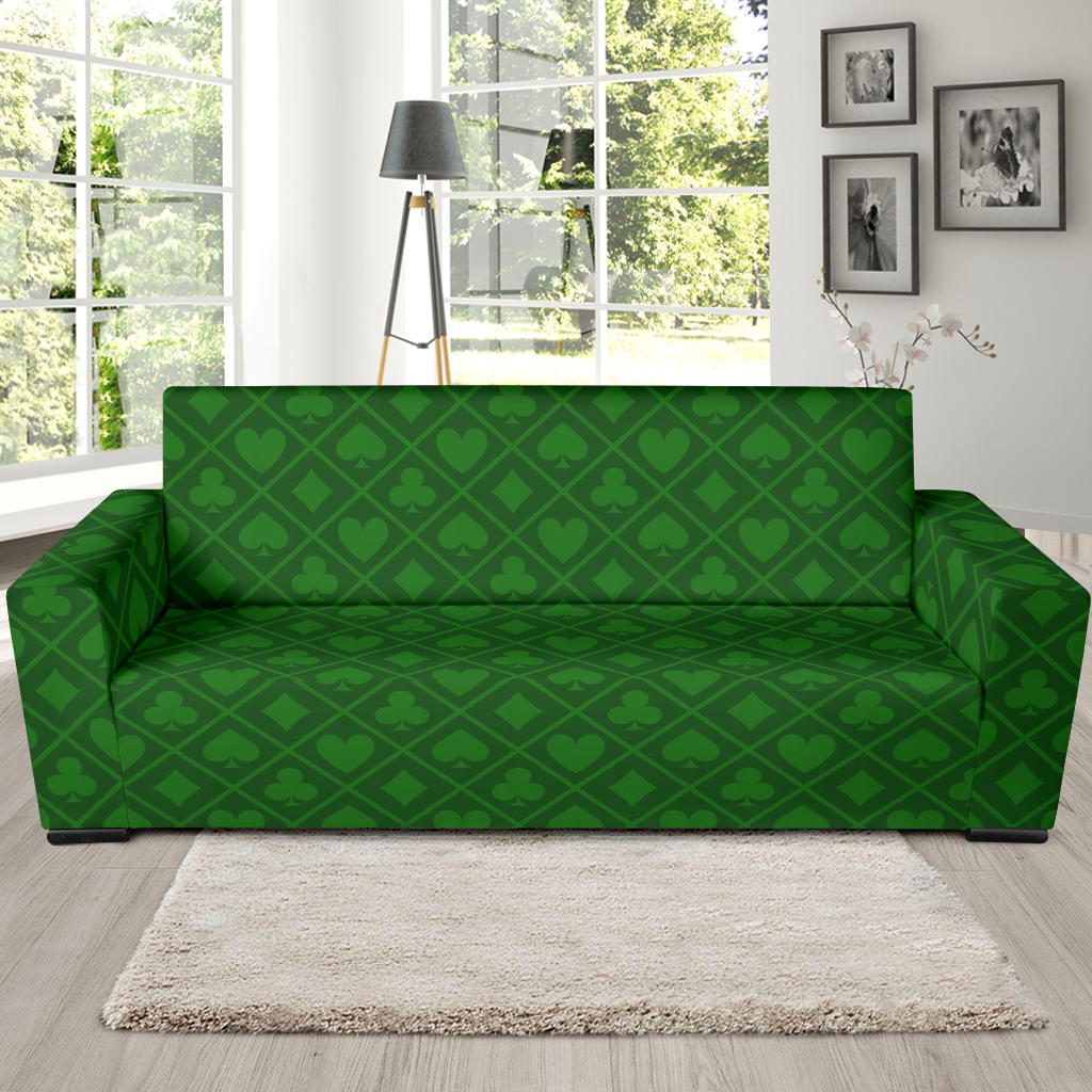 Casino Cards Suits Pattern Print Design 04 Sofa Slipcover