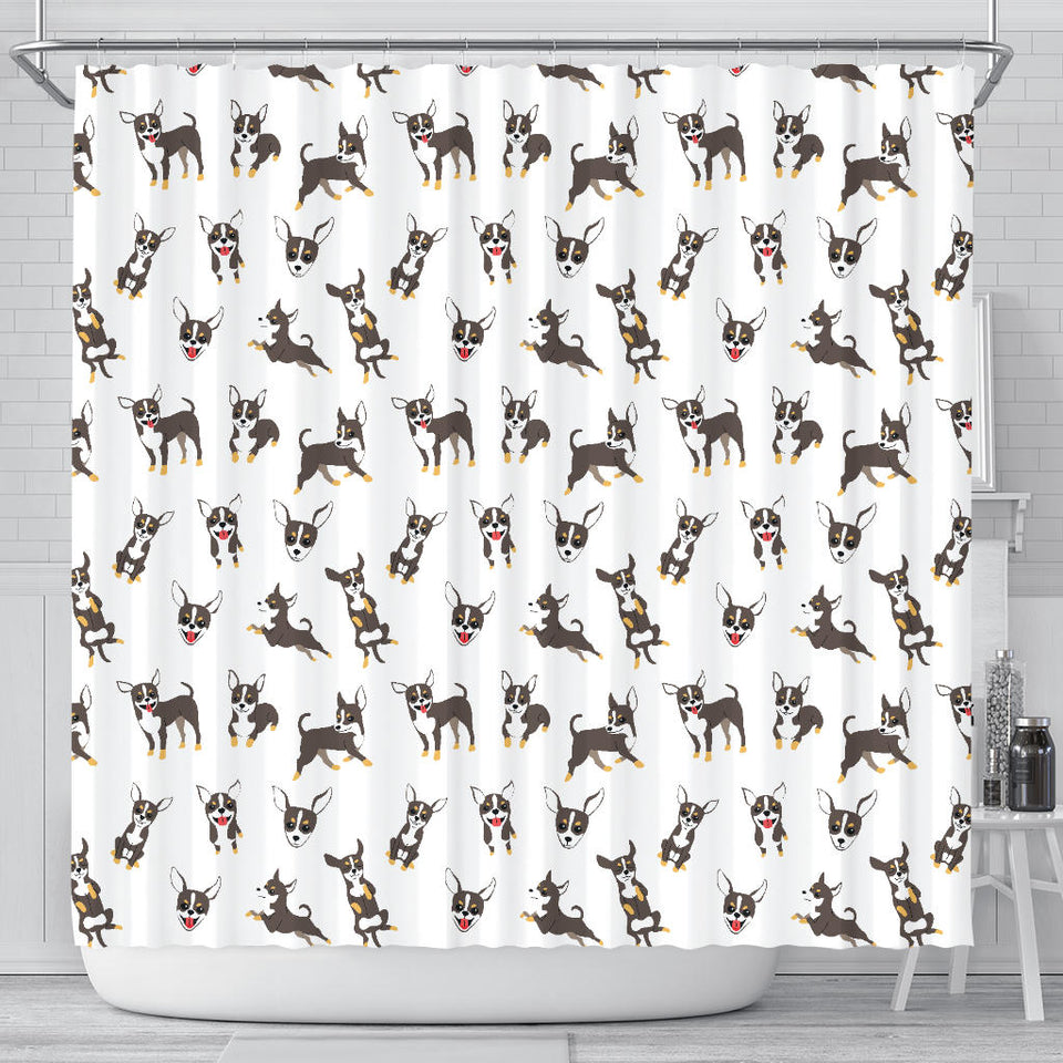 Chihuahua Dog Pattern Shower Curtain Fulfilled In US