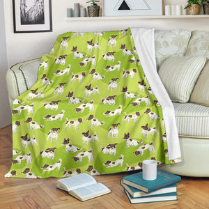 Jack Russel Pattern Print Design 01 Premium Blanket