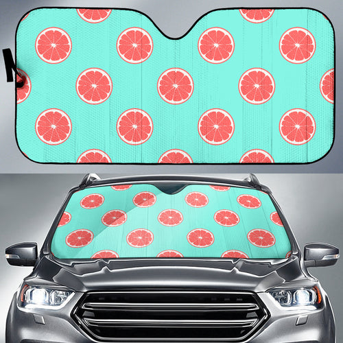 Grapefruit Green Background Car Sun Shade