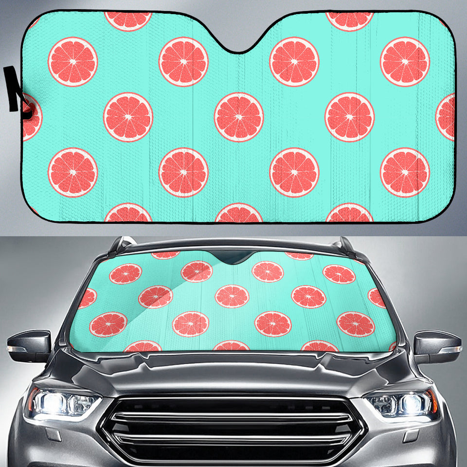 Grapefruit Green Background Car Sun Shade