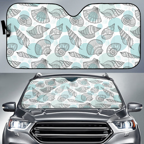 Shell Polynesian Tribal  Car Sun Shade