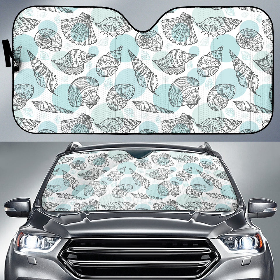 Shell Polynesian Tribal  Car Sun Shade