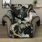 Japanese crane ornament elements Recliner Cover Protector