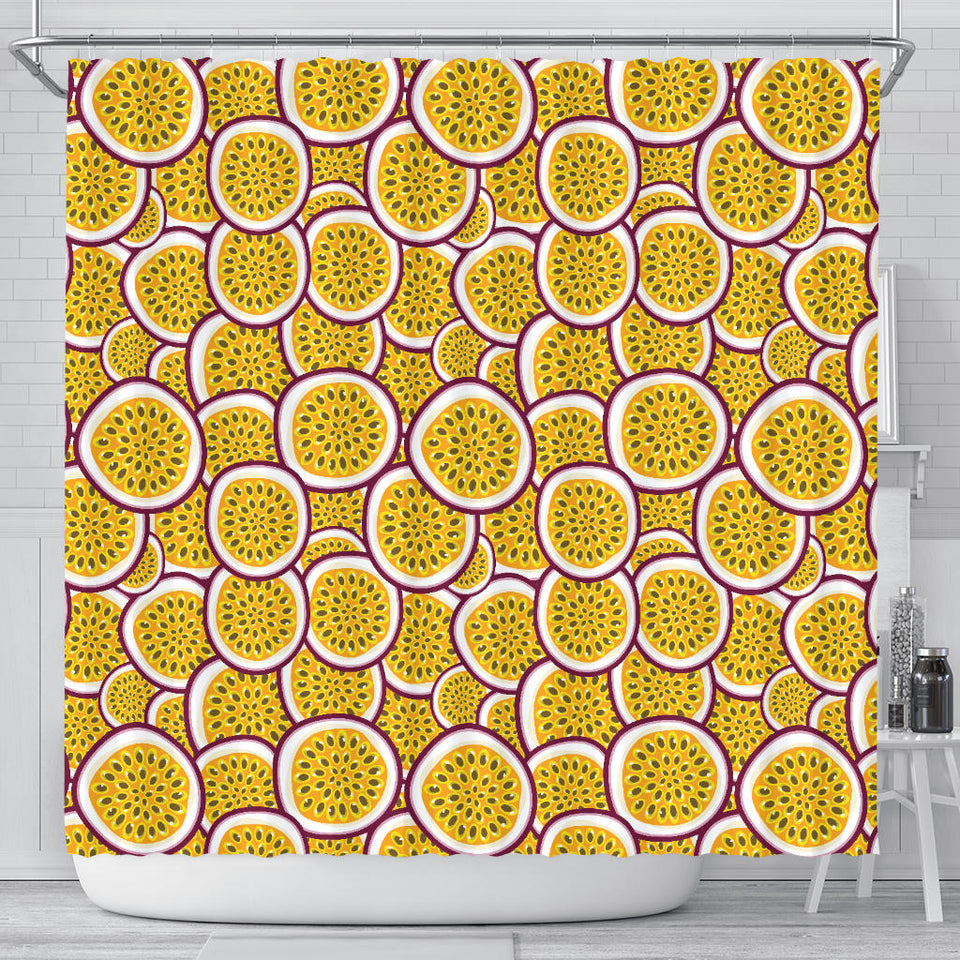 Passion Fruits Slice Pattern Shower Curtain Fulfilled In US