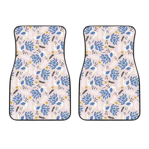 Cute Peacock Pattern Front Car Mats