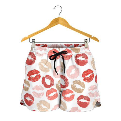 Lips Pattern Print Design 04 Women Shorts