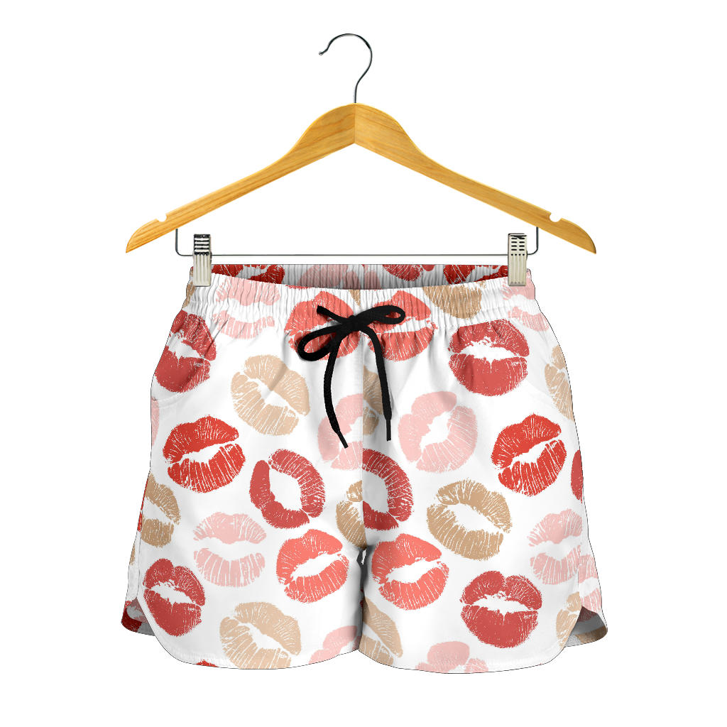 Lips Pattern Print Design 04 Women Shorts