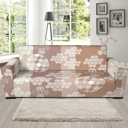 Beautiful Hexagon Japanese  Pattern Sofa Slipcover