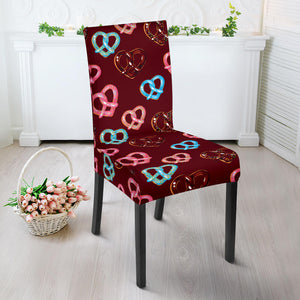 Pretzels Pattern Print Design 05 Dining Chair Slipcover