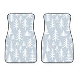 Christmas Tree Winter Forest Pattern  Front Car Mats
