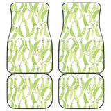 Green Peas Pattern Print Design 03 Front and Back Car Mats
