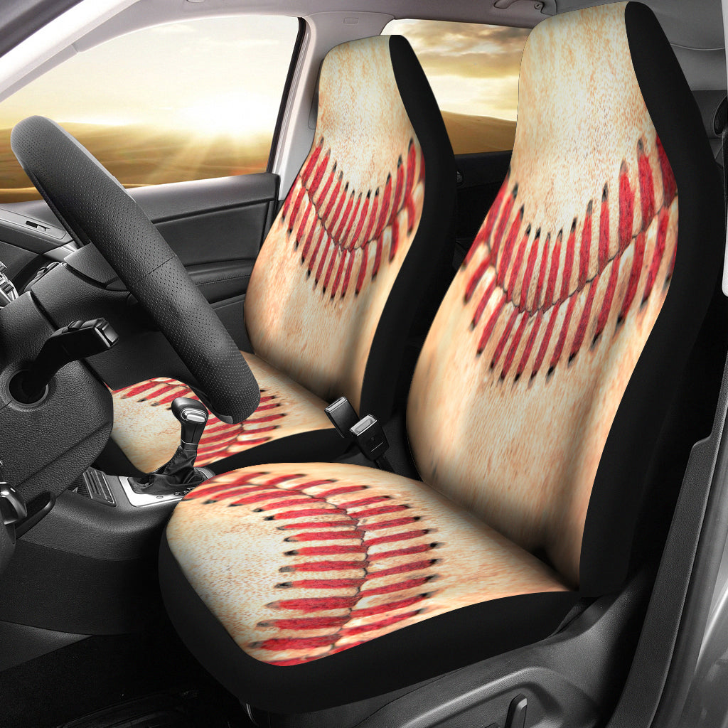 Baseball Stitches Car Seat Covers