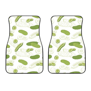 Cucumber Sketch Pattern Front Car Mats