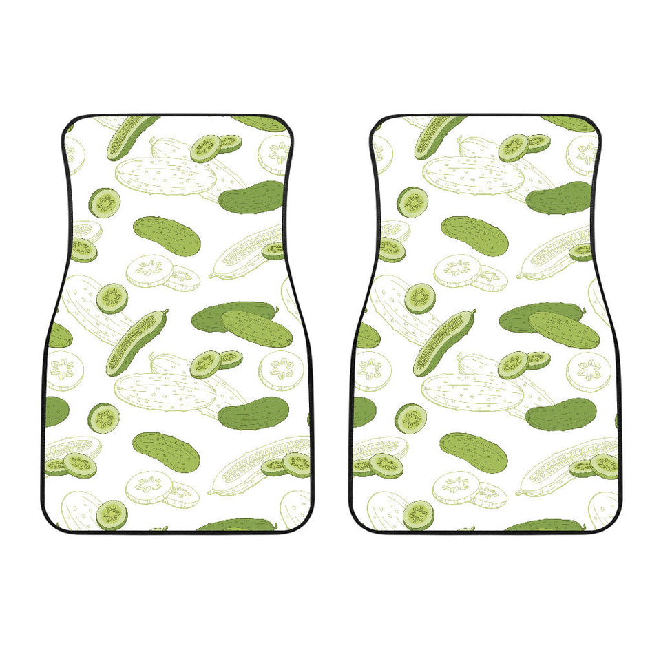 Cucumber Sketch Pattern Front Car Mats