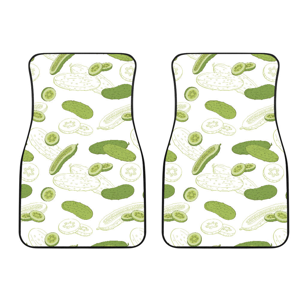 Cucumber Sketch Pattern Front Car Mats