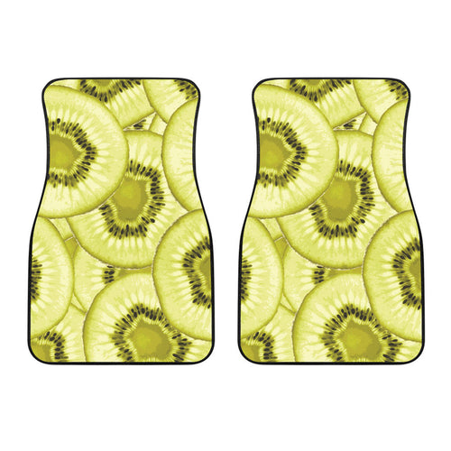 Sliced Kiwi Pattern Front Car Mats