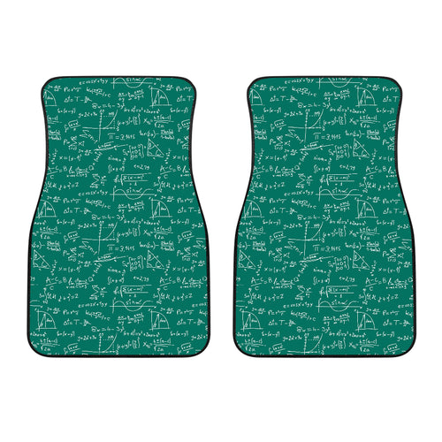 Math Pattern Print Design 01 Front Car Mats