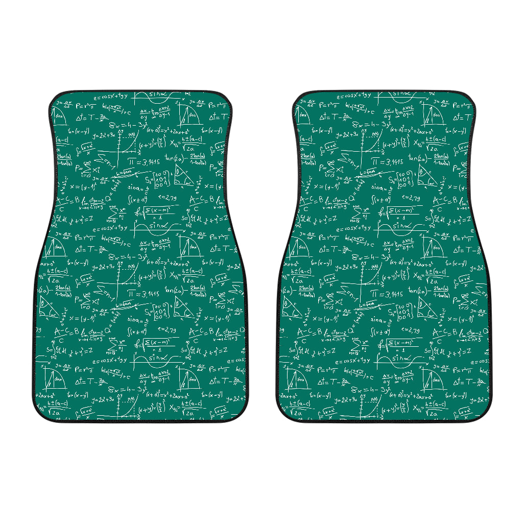Math Pattern Print Design 01 Front Car Mats