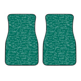 Math Pattern Print Design 01 Front Car Mats