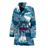 Whale Design Pattern Women'S Bathrobe