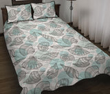 Shell polynesian tribal  Quilt Bed Set