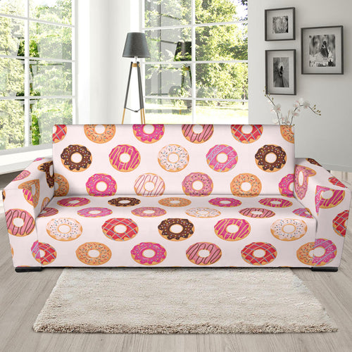 Colorful Donut Pattern Sofa Slipcover