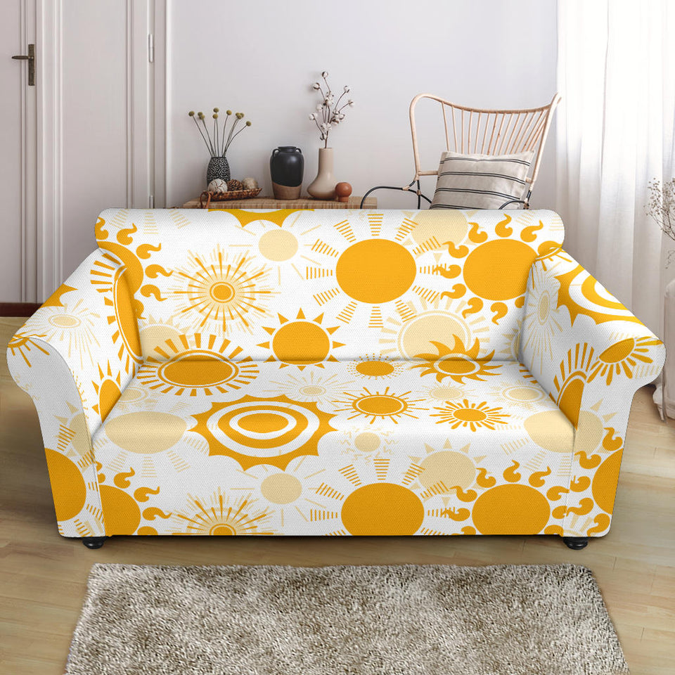 Sun Design Pattern Loveseat Couch Slipcover