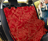 Gold Dragons Red Background Dog Car Seat Covers