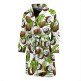 Coconut Pattern Print Design 04 Men's Bathrobe