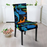 Colorful Shark Dining Chair Slipcover